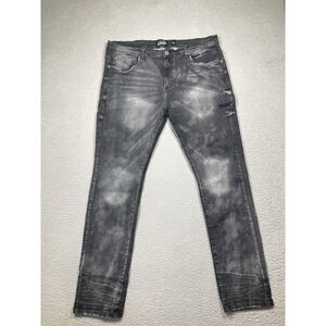 AHP Another Hype‎ Piece Jeans Mens 40 (38x33) Black Distressed Street Y2K STAIN